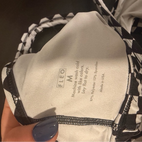 Checkered Black and White Bralette - Picture 3 of 3